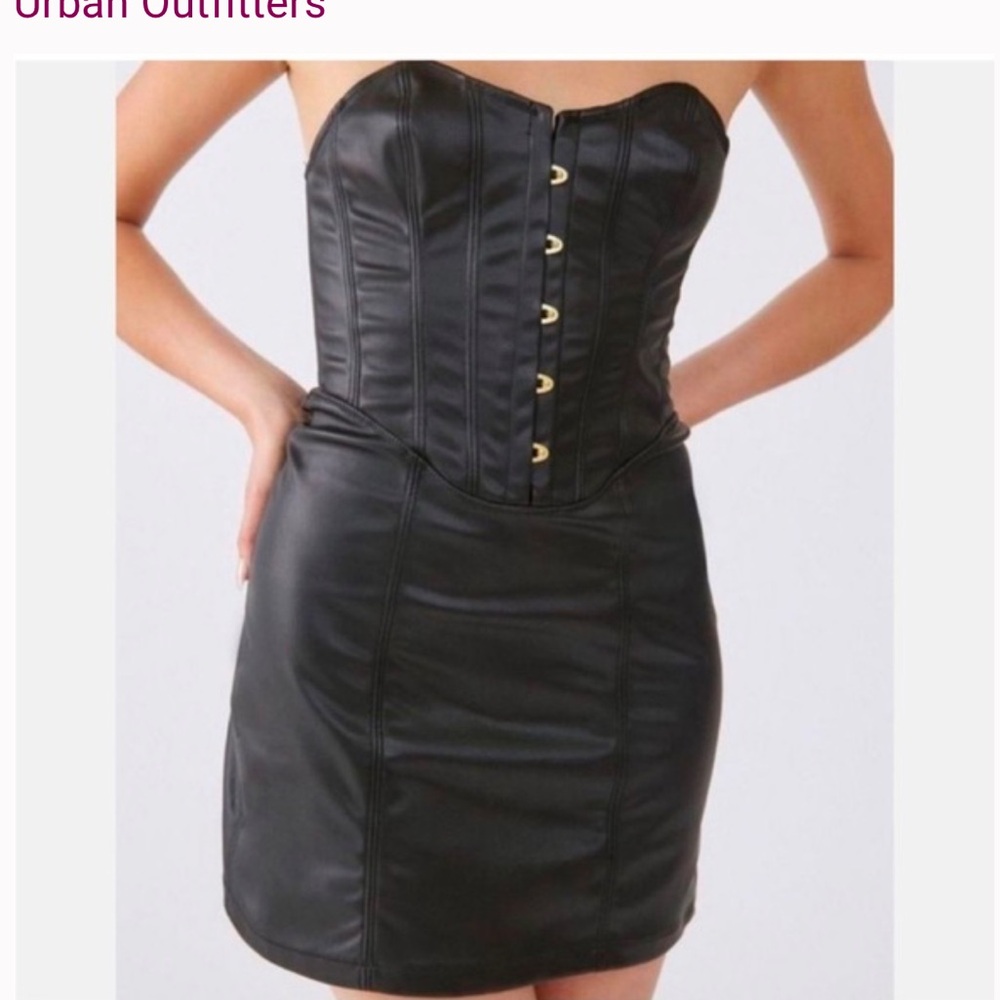 Urban Outfitters Faux Leather Mini Dress